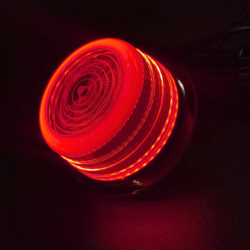 Lumière halo danoise - Bicolore ambre/rouge