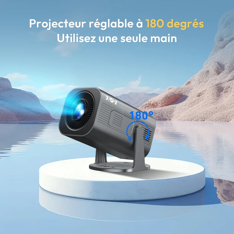 Mini Projecteur Android 11 – Wi-Fi 6, 720P Compatible 4K
