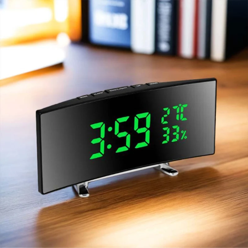 Réveil LED Multifonction – Grand Écran, Température, Humidité