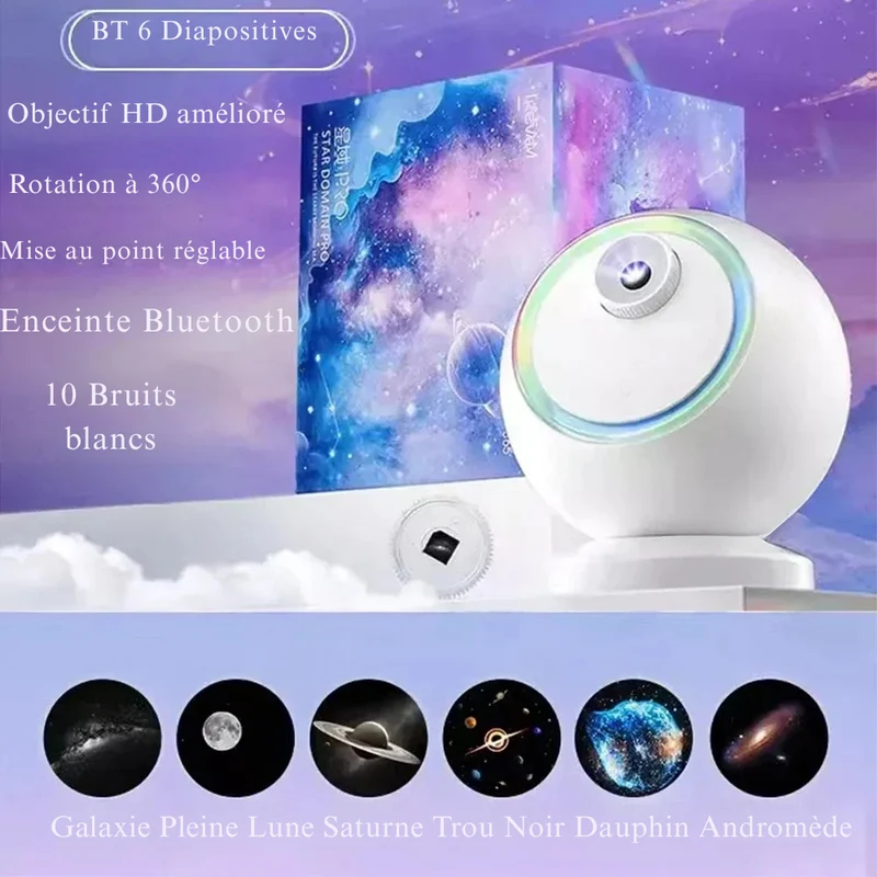 Projecteur d'Étoiles 12-en-1 – Ciel Étoilé 360° Bluetooth