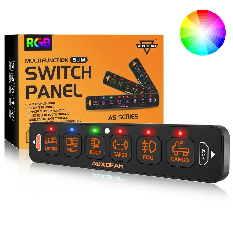 Panneau de commande Auxbeam 6 voies / Slimline