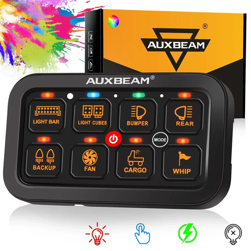 Panneau de commande Auxbeam à 8 voies