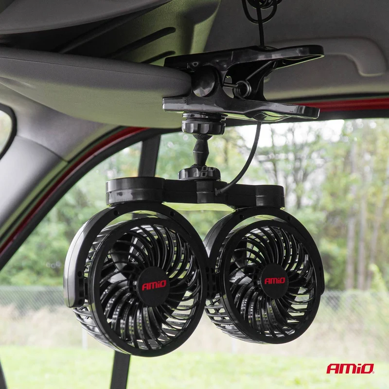 Ventilateur double 12 V avec clip