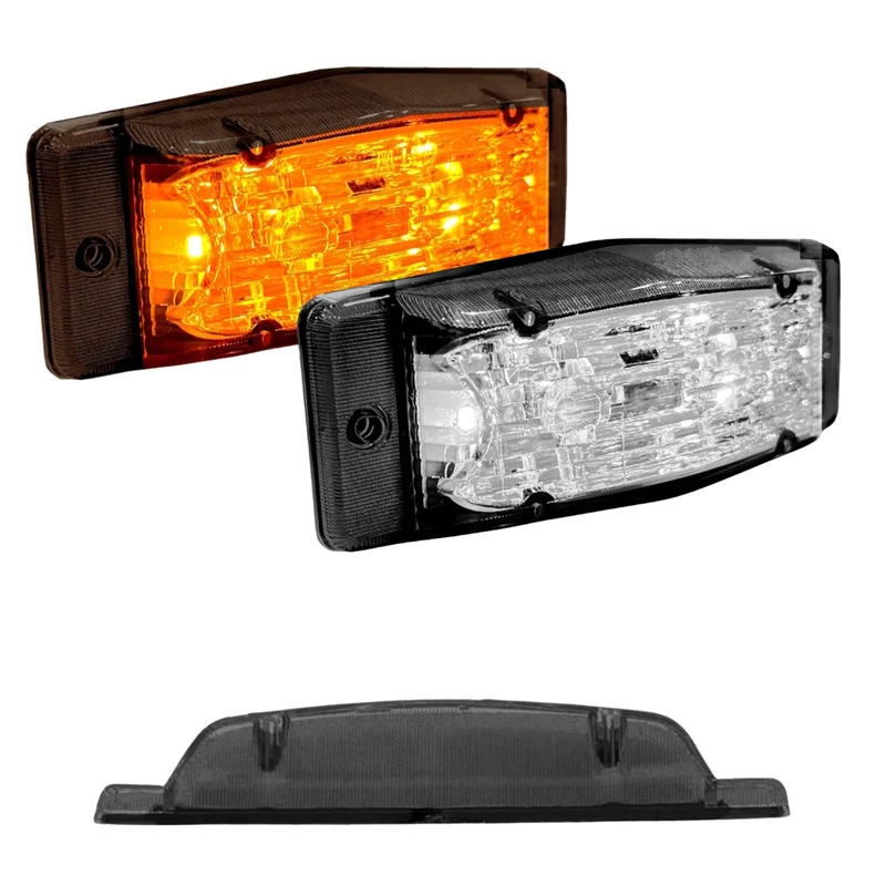 Lampe LED double brûleur extra-plate / bicolore avec lentille foncée