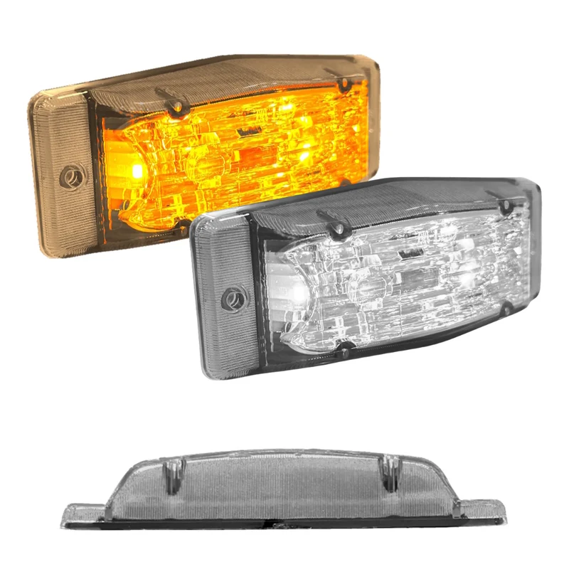 Lampe LED double brûleur extra-plate / bicolore avec lentille transparente
