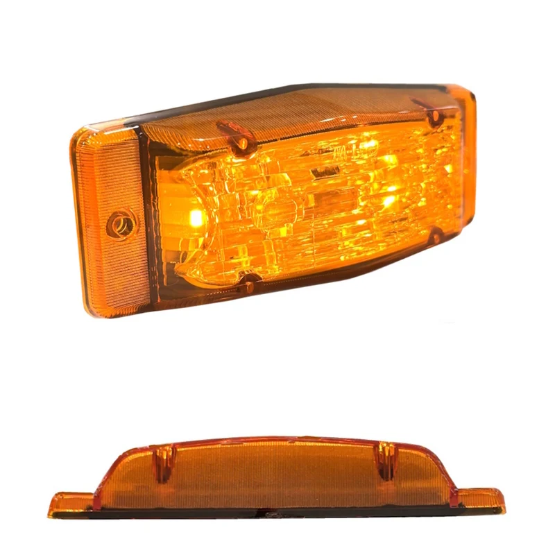 Lampe LED double brûleur extra-plate avec lentille ambrée