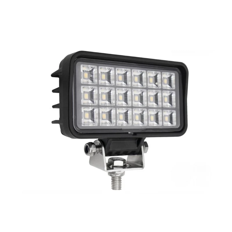 Lampe de travail LED rectangulaire avec support en acier inoxydable / 18 W