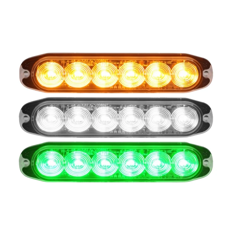 Feu stroboscopique à LED combiné / vert, blanc et ambre