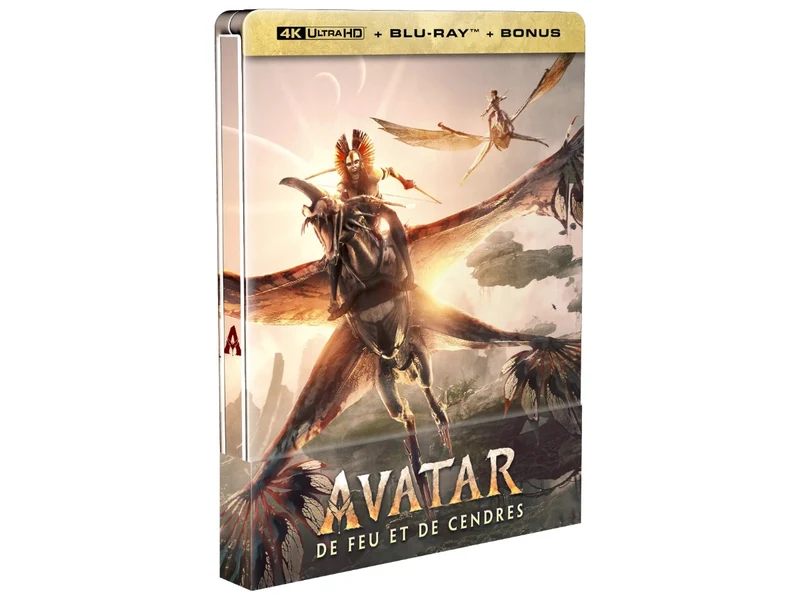 AVATAR : DE FEU ET DE CENDRES - COMBO UHD 4K + BD + BD BONUS - STEELBOOK - ÉDITION LIMITÉE