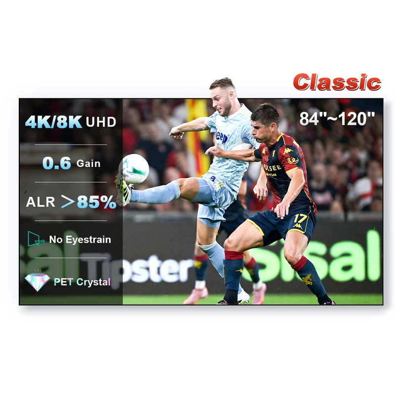 84''-120'' NothingProjector PET Crystal Classic 85% ALR UST Projector Screen