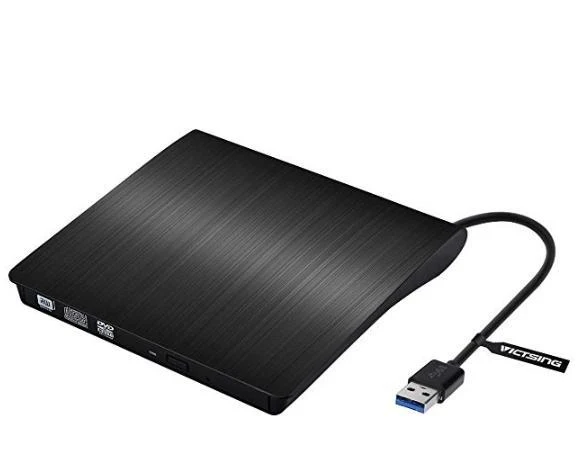 VicTsing External CD Drive, USB 3.0 Portable Slim External DVD Drive, CD-RW DVD +/-RW Drive DVD/CD ROM Rewriter Burner Writer, High Speed Data Transfer for Desktop Laptop Windows and Mac OS(Black)
