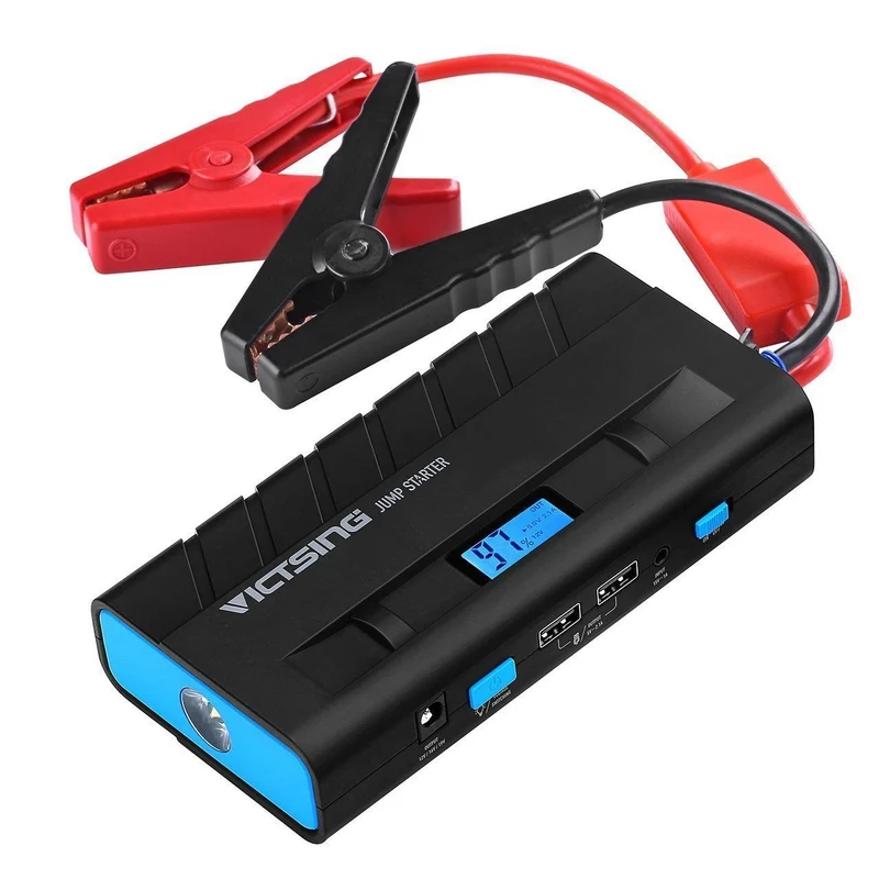 VicTsing 600A Peak 13600mAh Car Jump Starter(up to 4.0L gas engine /2.8T diesel turbine) with Charging Protection, Auto Battery Booster with Power Bank Function, Dual USB Charging Port