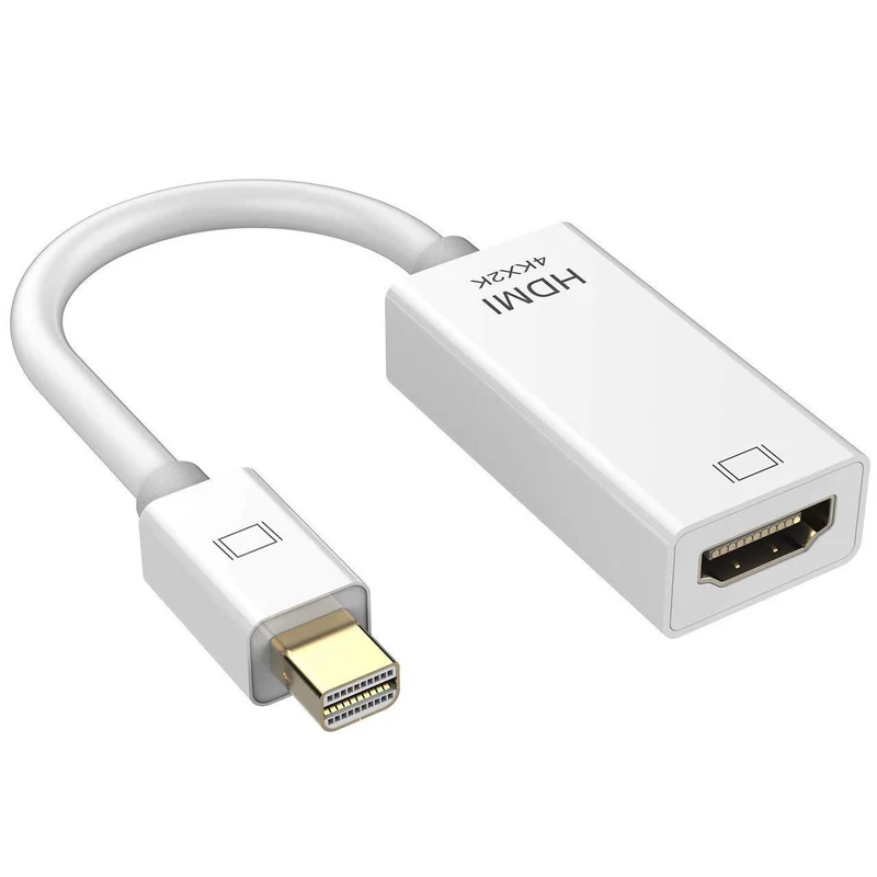 Mini Displayport DP/Thunderbolt a HDMI HDTV Cable VicTsing, Adaptador AV suporte 4K Resolución y Adaptador 3D Compatible para Microsoft Surface Pro 1/2/3, Thinkpad X1/Carbono/Touch/Helix,Blanco