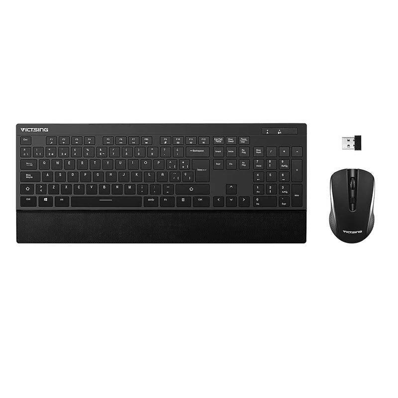 Victsing Pack de Teclado y Ratón Inalámbricos