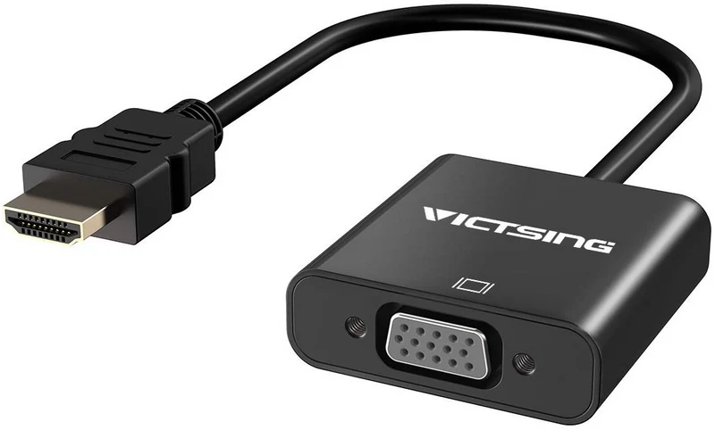 VicTsing HDMI to VGA Adapter, Gold-Plated HDMI Male to VGA Female Converter 1080P Video Cable for PC, Laptop, Projector, Monitor, Raspberry Pi, and Other HDMI Input Devices,(1080P)