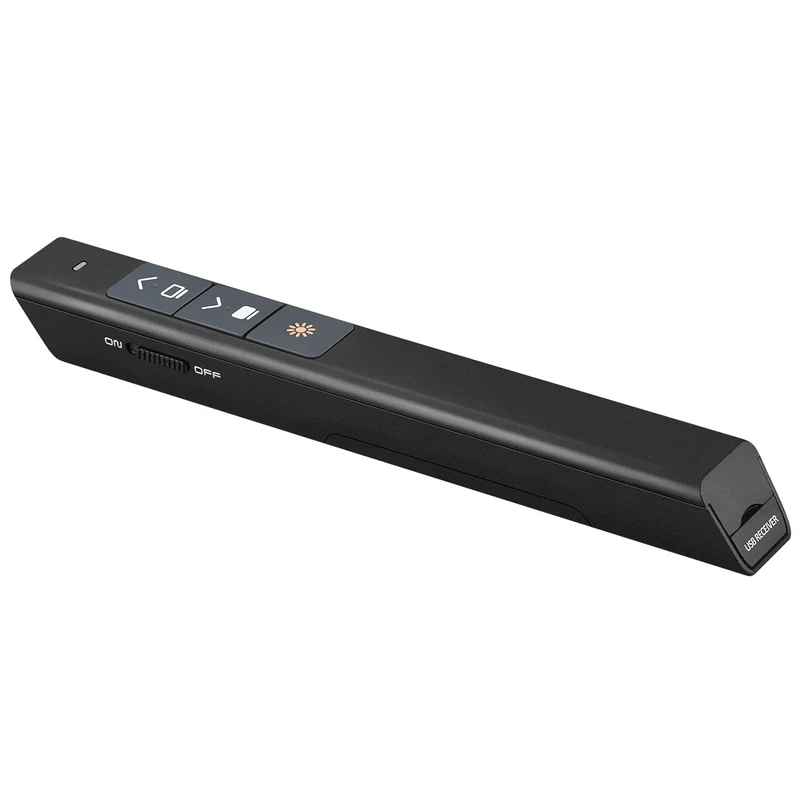 VicTsing Wireless Presenter, Power Point PPT Clicker, Magnetic USB Remote Control, RF 2.4GHz Presentation Pointer for Windows XP/7/8, Mac Os, Linux, Android, Black