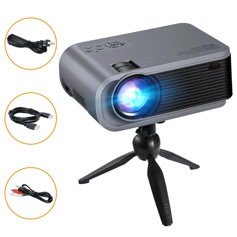 VicTsing Mini Projector with Tripod, 4600Lux
