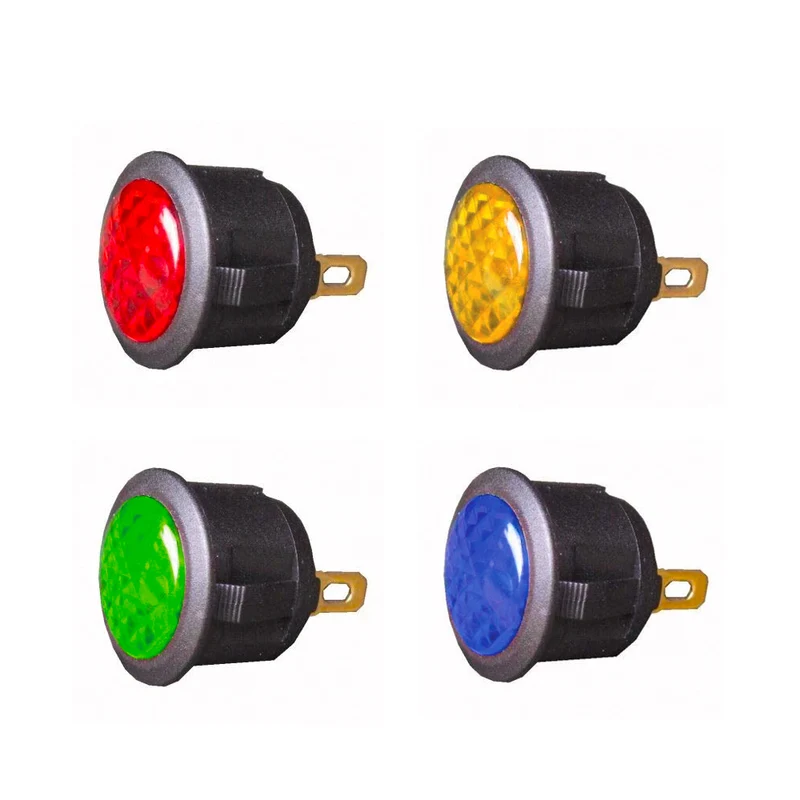 Voyant d'avertissement LED rond pour tableau de bord