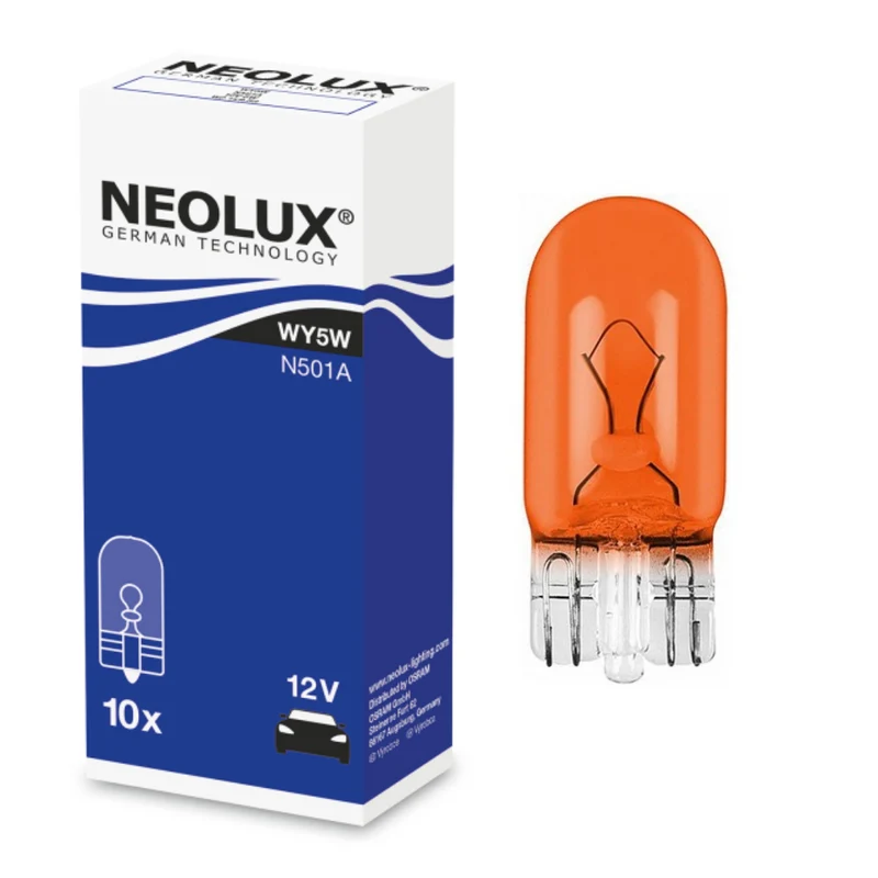 12v 5w Capless T10 Ambre / Paquet de 10