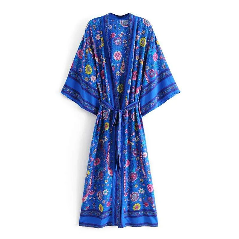 Romy Peacock Floral Kimono