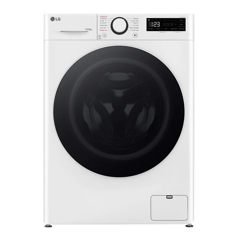 LG Series 4 FWY606WWLN1 AI Direct Drive 10kg Wash 6kg Dry 1400 Spin Washer Dryer - White