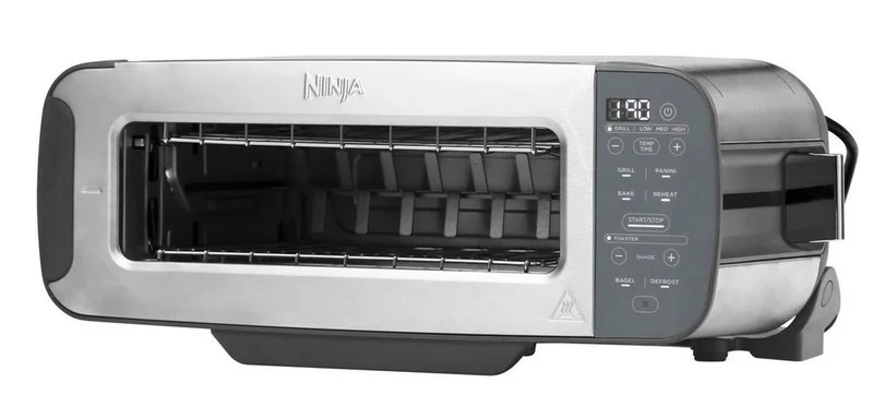 Ninja ST202UK 3-in-1 2 Slice Toaster - Grill and Panini Press - Stainless Steel