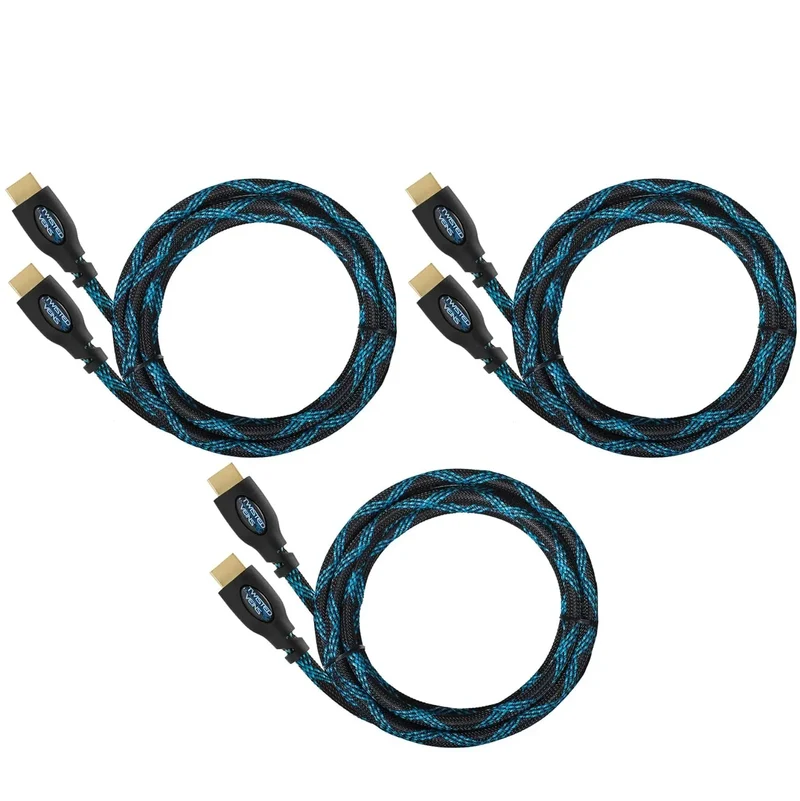 Câble HDMI 4K 2meter Câble HDMI par Ethernet en Nylon Tressé Supporte 3D/ Retour Audio - Cordon HDMI pour Lecteur Blu-Ray