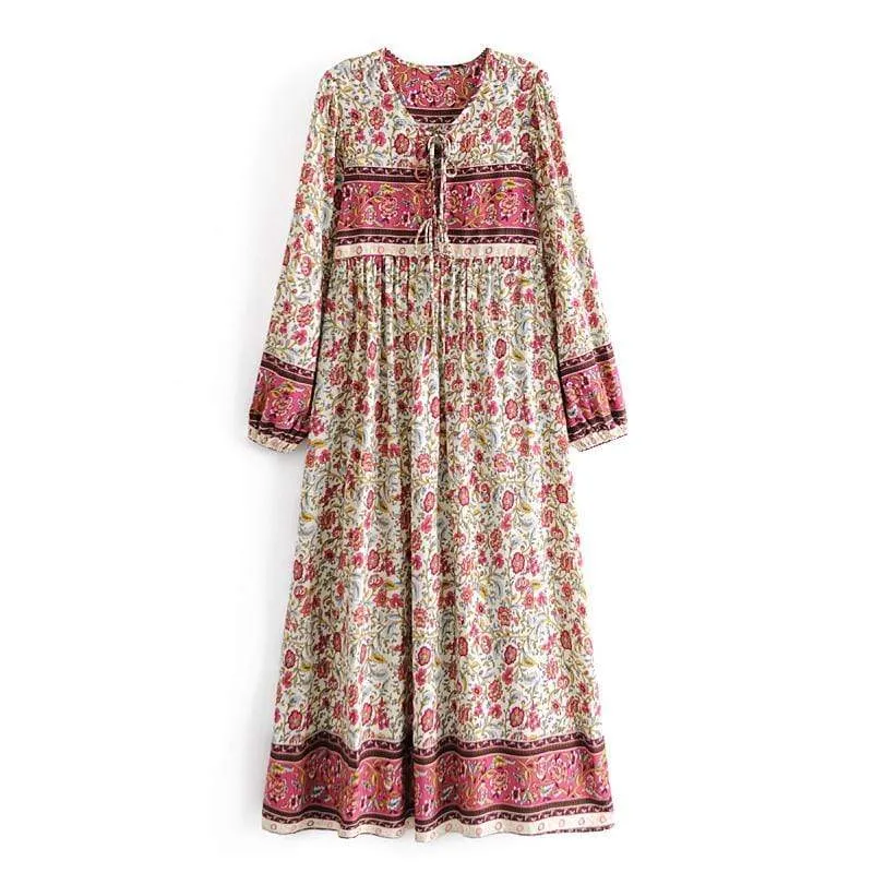 Aviana Vintage Floral Maxi Dress