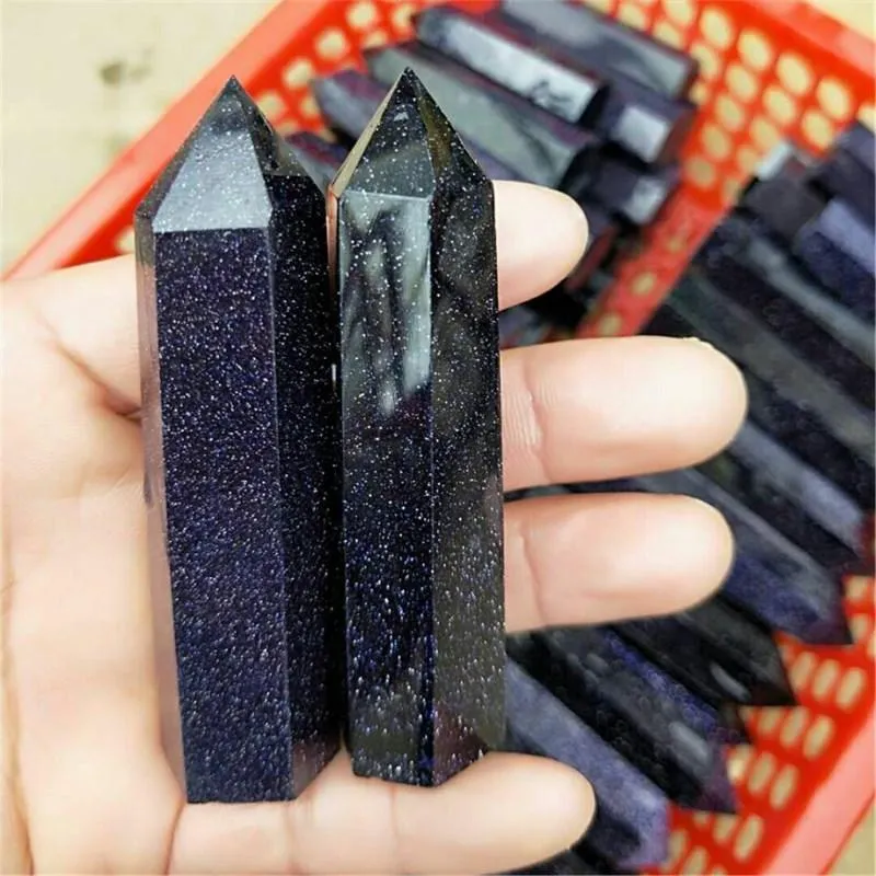Blue Sandstone Crystal Wand