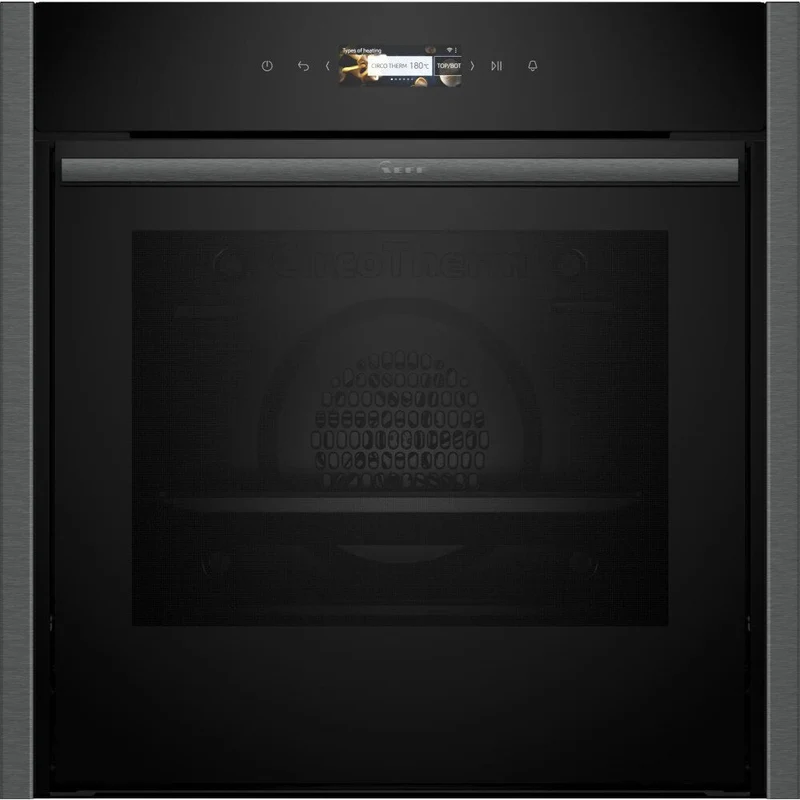 Neff B54CR71G0B N70 Slide and Hide Built-In Electric Single Oven Graphite Grey