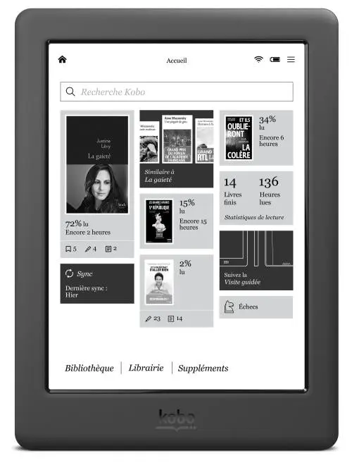 Liseuse numérique Kobo by TECIN Glo HD Noir