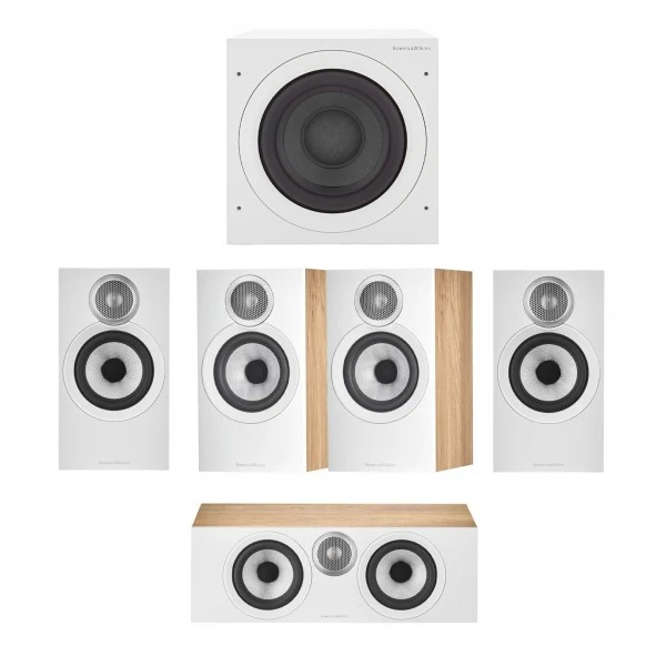 Bowers & Wilkins 607 S3 5.1 Surround Sound Speaker Package Oak