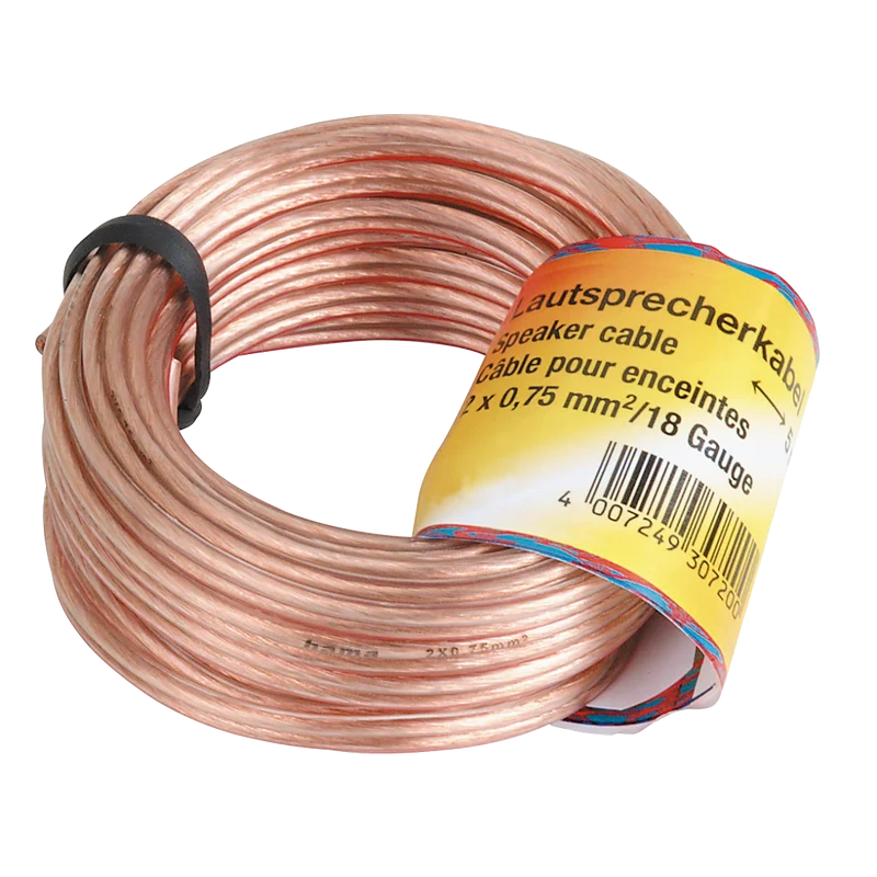 Hama Loudspeaker Cable 2x0.75 mm 20m transparent 00205266