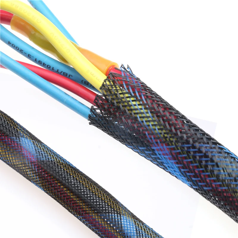 Gaine tressée extensible (PET) / Longueur 10 m / Choisissez la taille