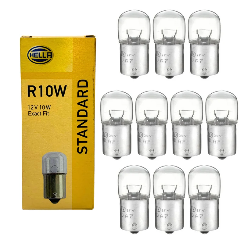 Ampoules HELLA 12v 10w BA15s / SCC / Lot de 10