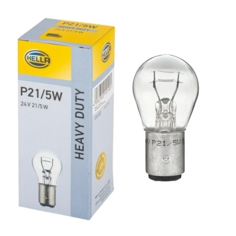 Ampoules Stop & Tail Hella 24 V 21/5 W SBC avec base décalée / No. 294/334 / Paquet de 10