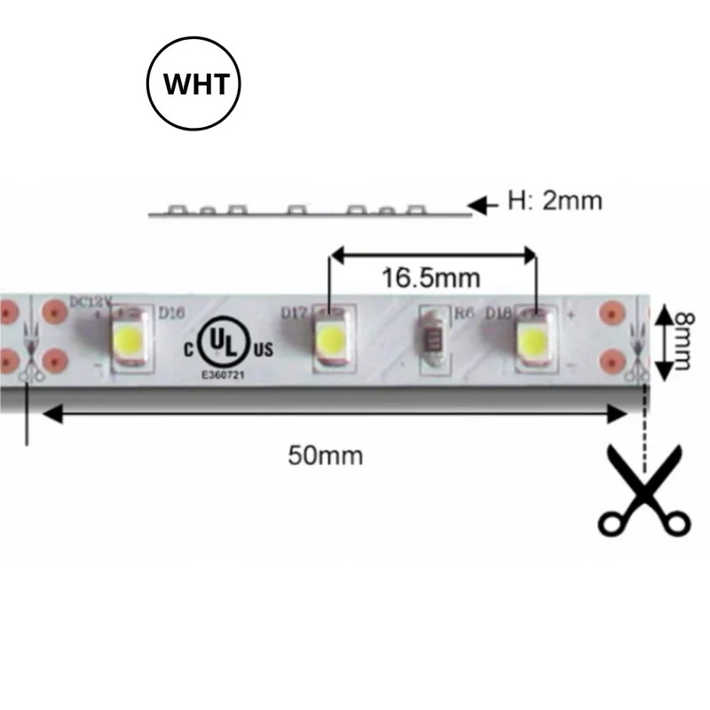 Ruban lumineux DEL NUT30 Blanc 5 Mètres