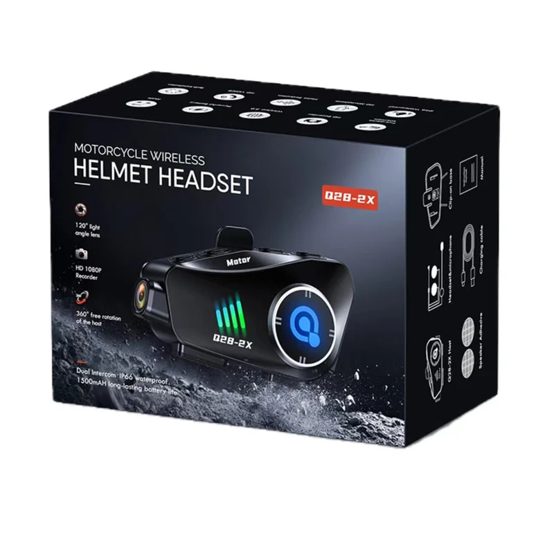 Kit intercom Bluetooth sans fil pour casque moto