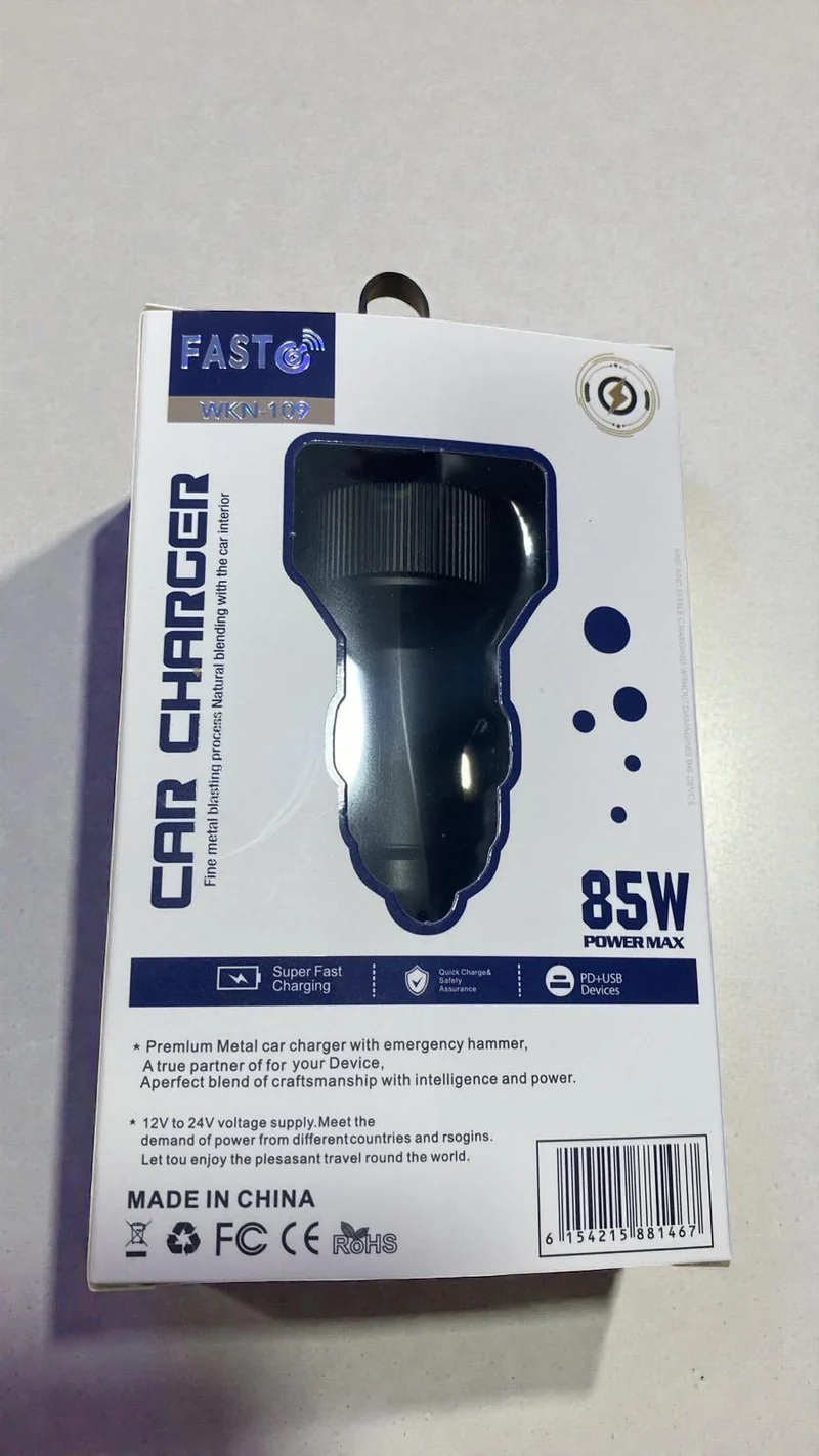 Chargeur Voiture Ultra-Rapide 85W – Triple Port USB-C & USB-A