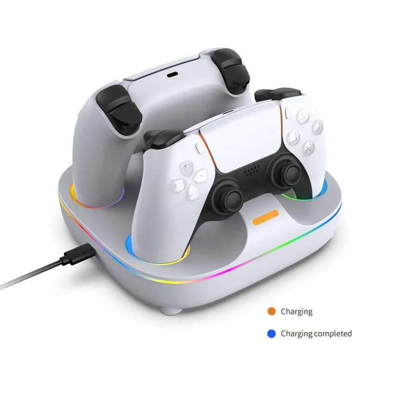 Station de Charge Dobe RGB pour Manettes PS5