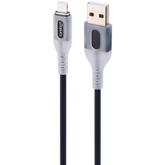 CABLE USB VERS LIGHTNING 2.4A SILICONE NOIR 1M