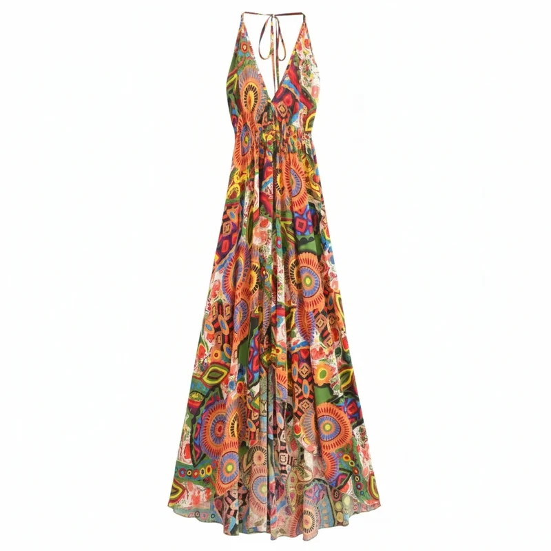Wild Horizon High-Low Maxi Dress