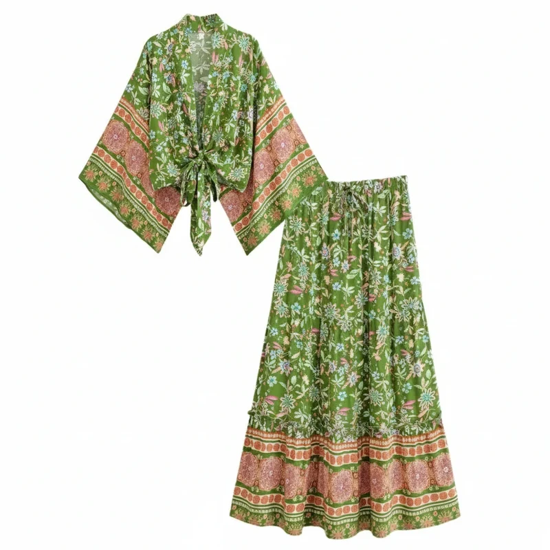 Botanical Breeze Tiered Maxi Set