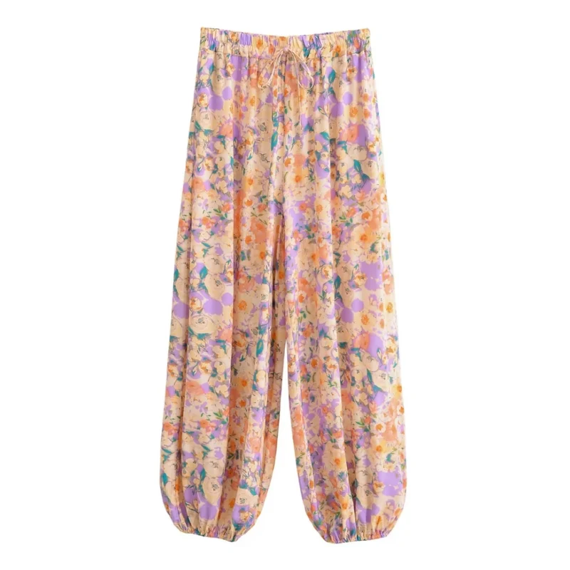 Whimsical Petals Harem Pants