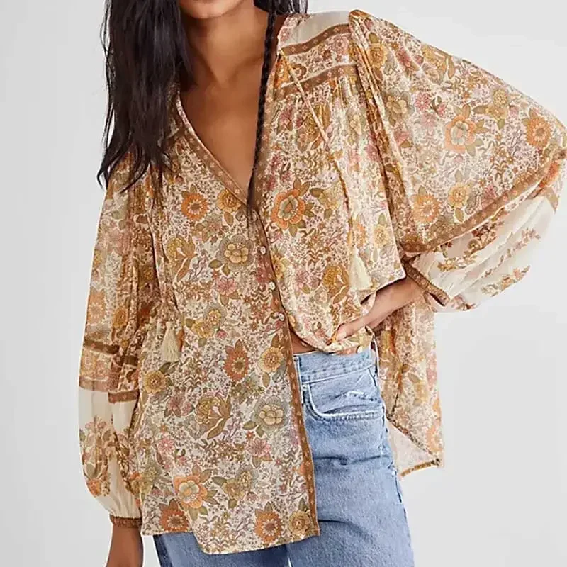 Desert Dahlia Billow Blouse