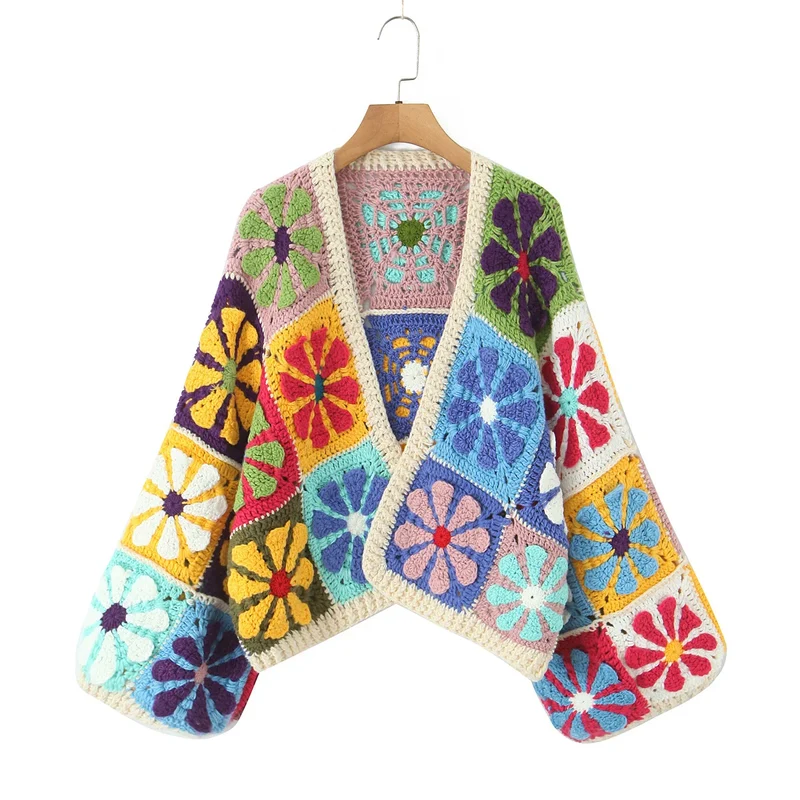 Chunky Daisy Granny Square Cardigan