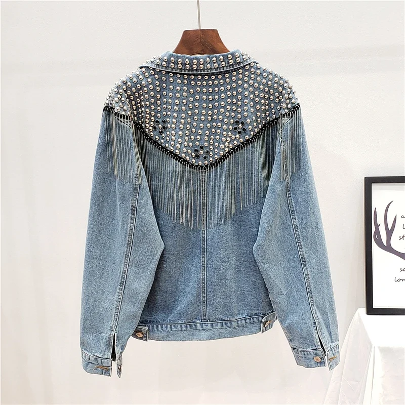 Nashville Stars Fringe Appliqué Jean Jacket
