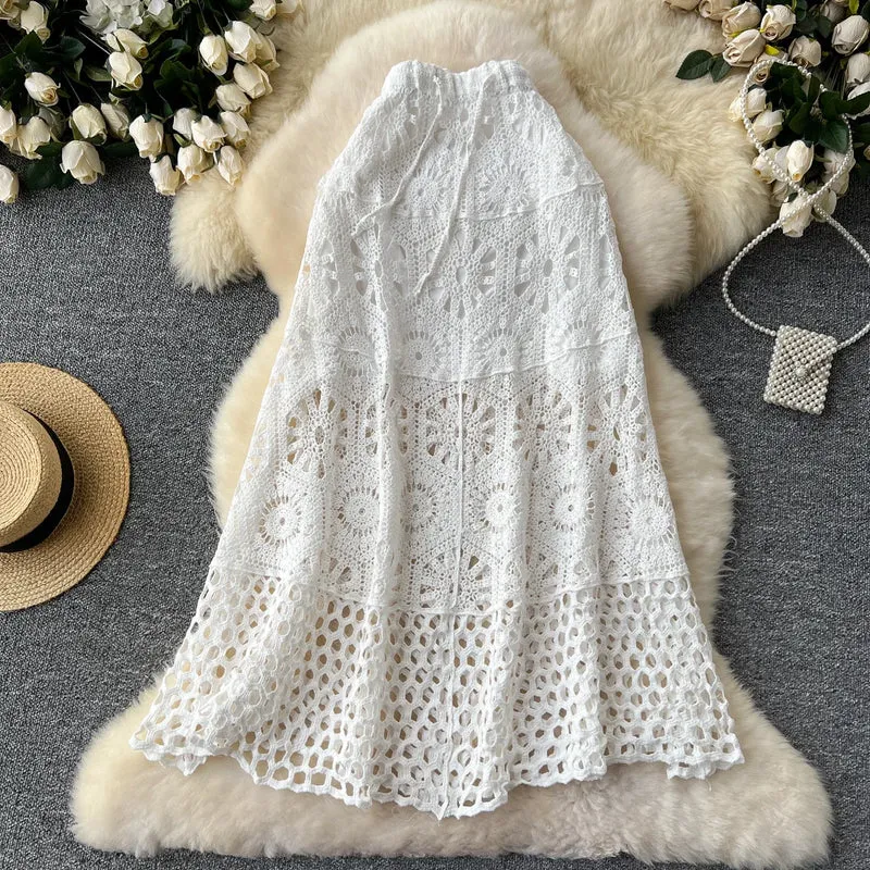 Candelaria Crochet Maxi Skirt