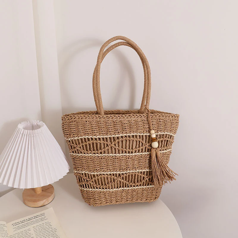 Soleil Woven Tassel Tote