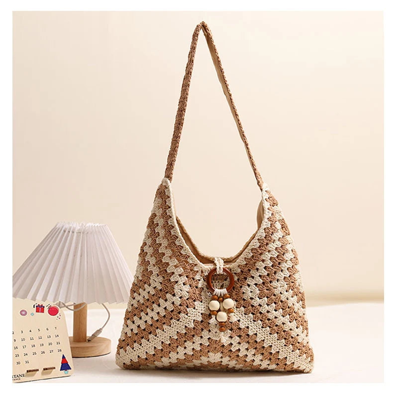 Lucia Rainbow Crochet Shoulder Bag